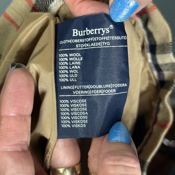 Vintage Burberrys London Nova Check Wool Skirt Size 8 EX Long Made in England - Picture 10 of 13